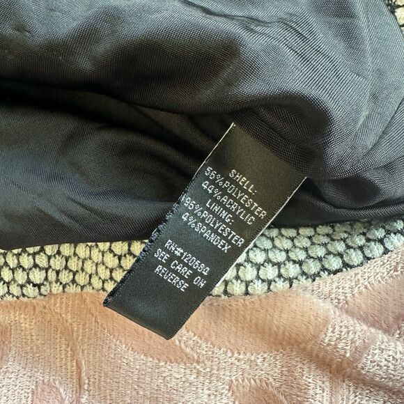 Torrid Moto Jacket Size 2X Black White Checker‎ 3/4 Ruched Sleeves Urban Chic - Picture 6 of 6